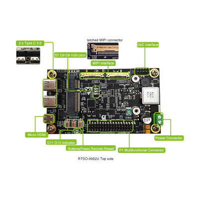 La carte de support de la série Jetson TX2 officielle de NVIDIA, RTSO-9002U pour TX2/TX2i/TX2 4 Go